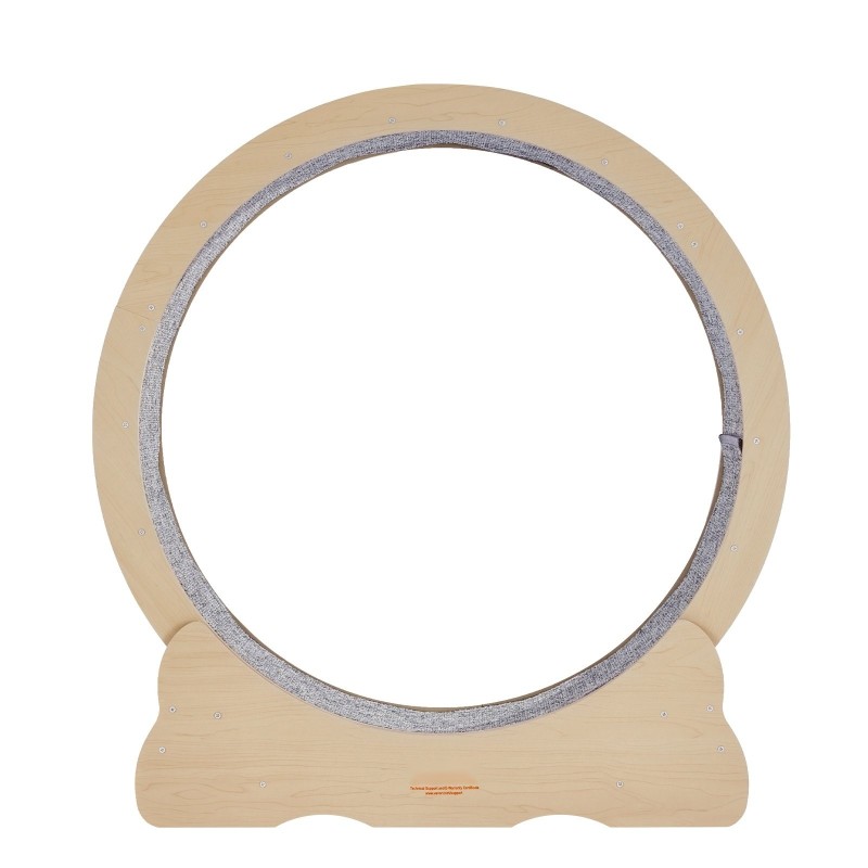 Puinen juoksupyörä kissoille sisäkäyttöön 91 senttimetriä ulkohalkaisija irrotettava matto