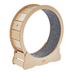 Puinen juoksupyörä kissoille sisäkäyttöön 91 senttimetriä ulkohalkaisija irrotettava matto