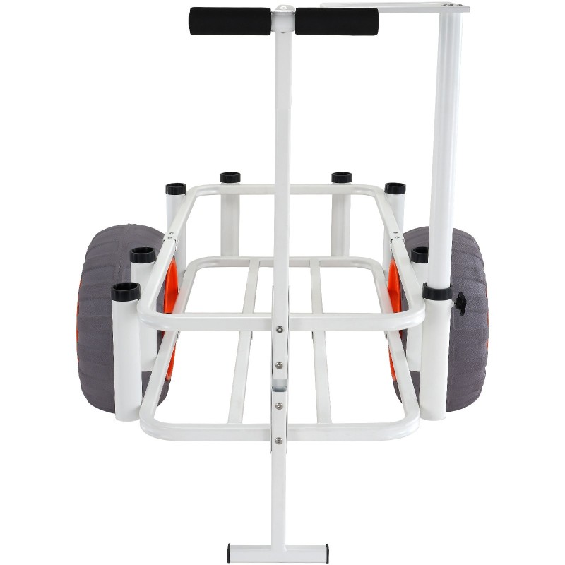 Kalastuskärry alumiinirunko 158,75 kg kantavuus 16 tuuman polyuretaani ilmakumeilla 8 vapatelinettä