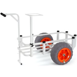 Kalastuskärry alumiinirunko 158,75 kg kantavuus 16 tuuman polyuretaani ilmakumeilla 8 vapatelinettä