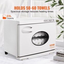 Pyyhelämmitin 23 l 50–60 pyyhettä 2 ruostumatonta teräskoria 6W UV-sterilointi läpinäkyvä ikkuna