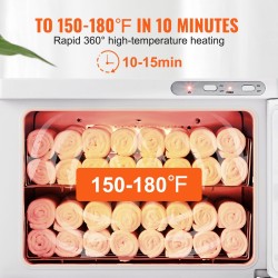 Pyyhelämmitin 23 l 50–60 pyyhettä 2 ruostumatonta teräskoria 6W UV-sterilointi läpinäkyvä ikkuna