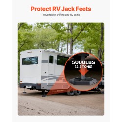 Kumiset tukijalkatyynyt 4 kpl matkailuautoille 10 tuuman jaloille 2,3 t kantavuus