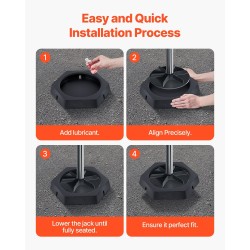 Kumiset tukijalkatyynyt 4 kpl matkailuautoille 10 tuuman jaloille 2,3 t kantavuus