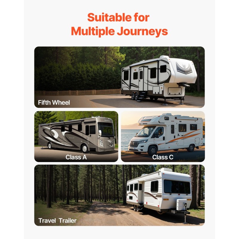 Kumiset tukijalkatyynyt 4 kpl matkailuautoille 10 tuuman jaloille 2,3 t kantavuus