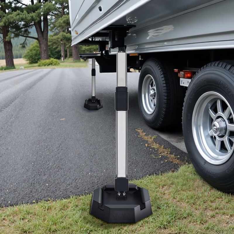 Kumitasauslevyt 5,5 tuuman neliötukijaloille matkailuautoihin 4 kpl