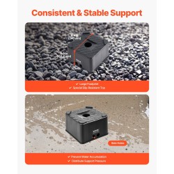 Perävaunun tunkkilohko PP-muovinen 152 mm korkeus 2,7 tonnin kantavuus 1 kpl