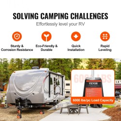 Tukijalkapalikat polypropeeni 245×245×204 mm 4 kpl 2722 kg kantavuus matkailuvaunuille