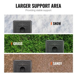 Tukijalkapalikat polypropeeni 245×245×204 mm 4 kpl 2722 kg kantavuus matkailuvaunuille