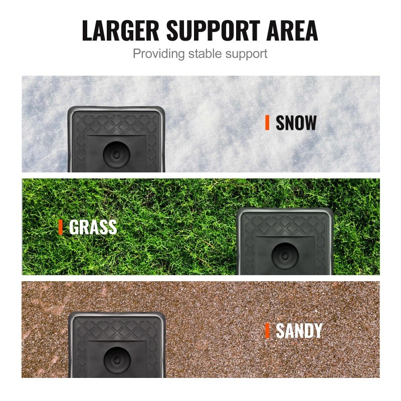 Tukijalkapalikat polypropeeni 245×245×204 mm 4 kpl 2722 kg kantavuus matkailuvaunuille