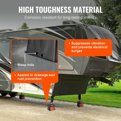 Tukijalkapalikat polypropeeni 245×245×204 mm 4 kpl 2722 kg kantavuus matkailuvaunuille