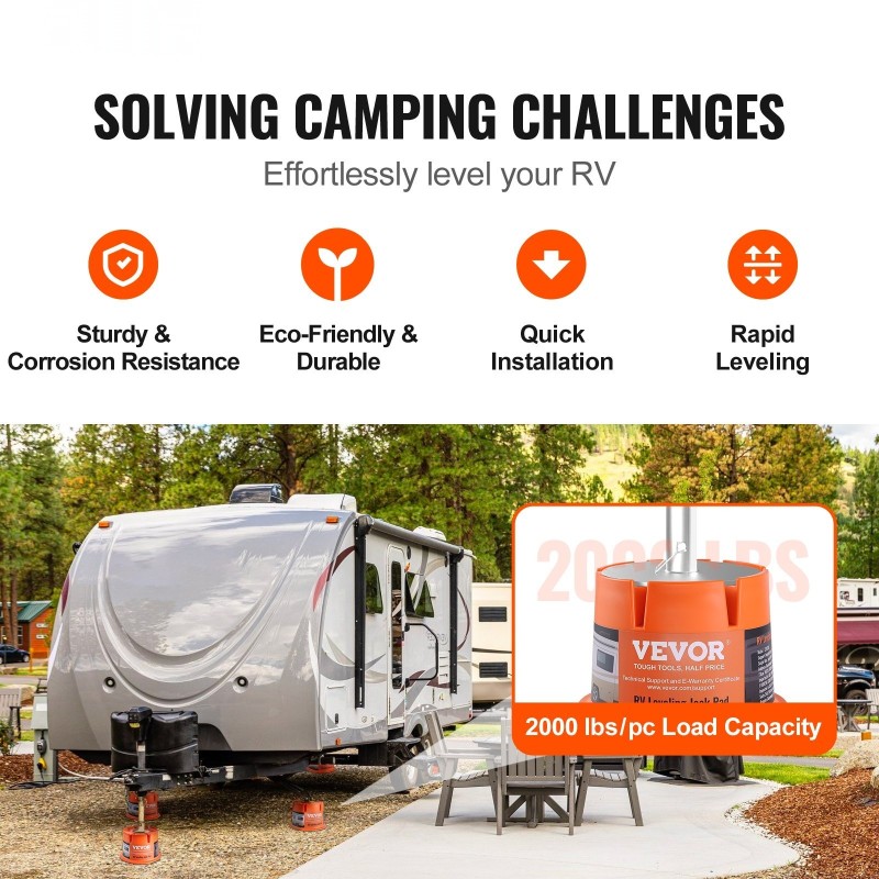 Tukipalikat polypropeeni 2 kpl pinottavat asuntovaunuille ja matkailuautoille