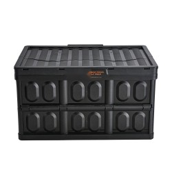 Taitettavat pinottavat PP muoviset säilytyslaatikot 45 l 3 kpl kannella