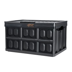 Taitettavat pinottavat PP-muoviset säilytyslaatikot 45 l 3 kpl kannella