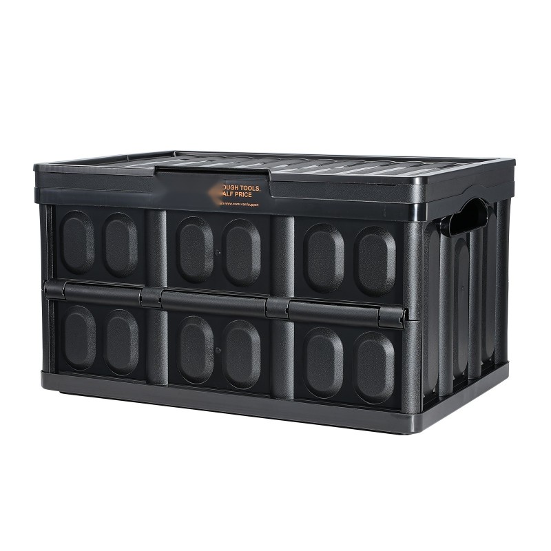 Taitettavat pinottavat PP-muoviset säilytyslaatikot 45 l 3 kpl kannella