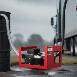 Polttoaineensiirtopumppu kuusikymmentä litraa minuutissa valurautainen pumppupää kuparimoottori mittarilla automaattipistoolilla