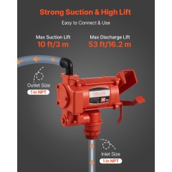 Sähköinen polttoaineensiirtopumppu 76 l/min kuparimoottori valurautarunko automaattinen polttoainepistooli purkuletku