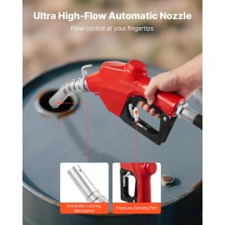 Sähköinen polttoaineensiirtopumppu 76 l/min kuparimoottori valurautarunko automaattinen polttoainepistooli purkuletku