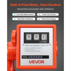 Polttoaineensiirtopumppu 230 V 76 l/min valurautarunkoinen virtausmittarilla ja sulkupistoolilla