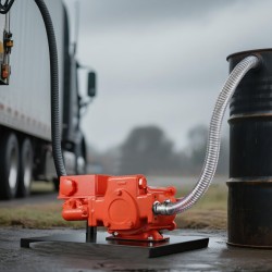 Polttoaineensiirtopumppu 230 V 76 l/min valurautarunkoinen virtausmittarilla ja sulkupistoolilla