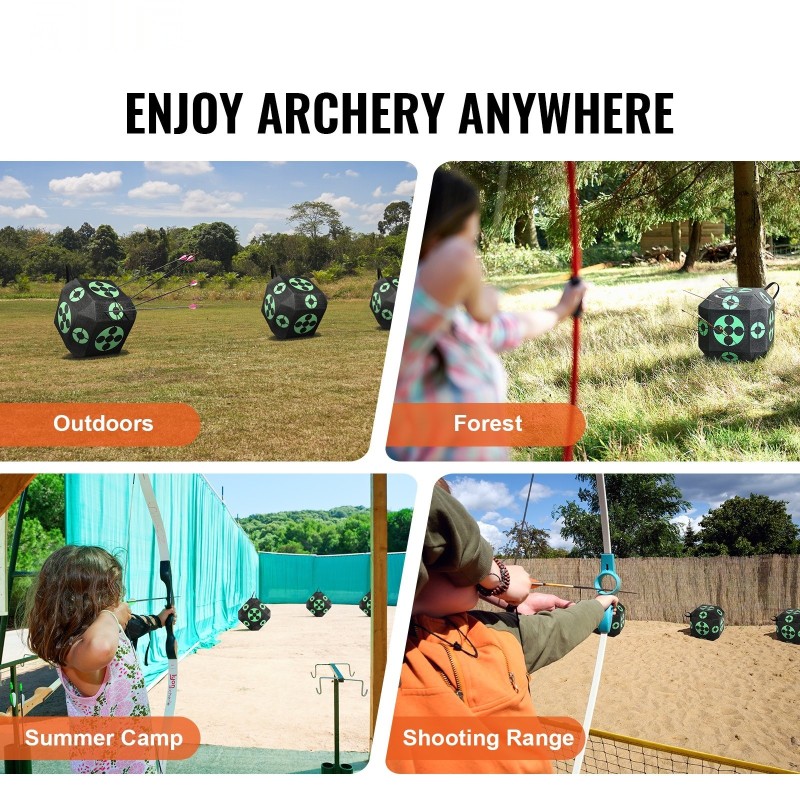 Jousiammuntataulu XPE-vaahtopinnalla 15x15 tuumaa ulkokäyttöön kevyt kantokahvalla