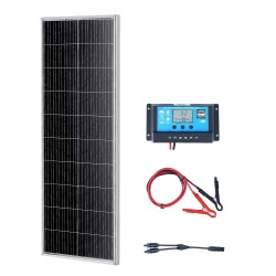 Monokideaurinkopaneelisarja 100W 12V lataussäätimellä IP68 ulkokäyttöön matkailuautoihin veneisiin mökille