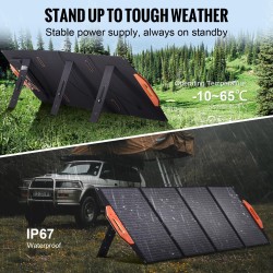 Taitettava 120W monokiteinen ETFE aurinkopaneeli IP67 18V USB-C QC3.0