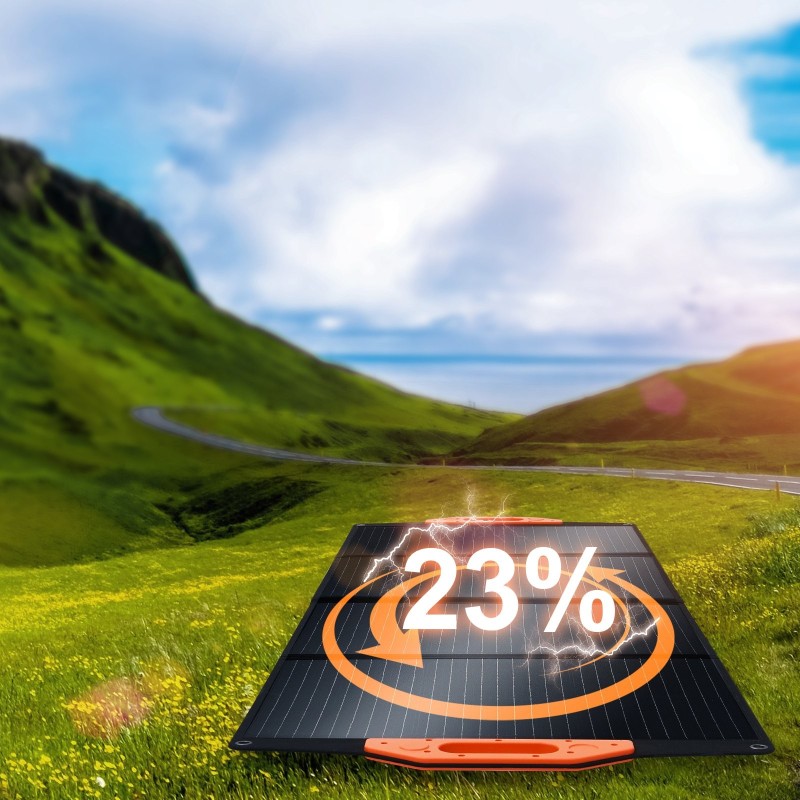 Taitettava 120W monokiteinen ETFE aurinkopaneeli IP67 18V USB-C QC3.0