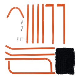 Lacrosse-maali teräsrunko 6x6x7ft taittuva kannettava polyesteriverkko harjoituksiin nuorille ja aikuisille