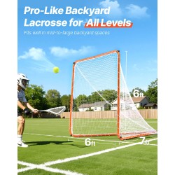 Lacrosse-maali teräsrunko 6x6x7ft harjoitusmaali kannettava kantolaukulla nuorille ja aikuisille