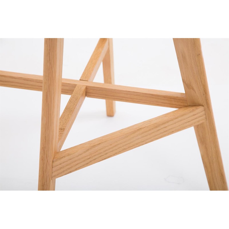 Tyylikäs baarijakkara korkealla selkänojalla ja jalkatuella