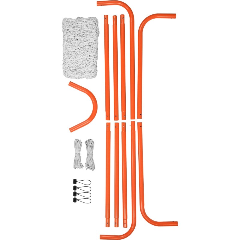 Lacrosse-maali teräsrunko 6x6x7ft harjoitusmaali kannettava kantolaukulla nuorille ja aikuisille