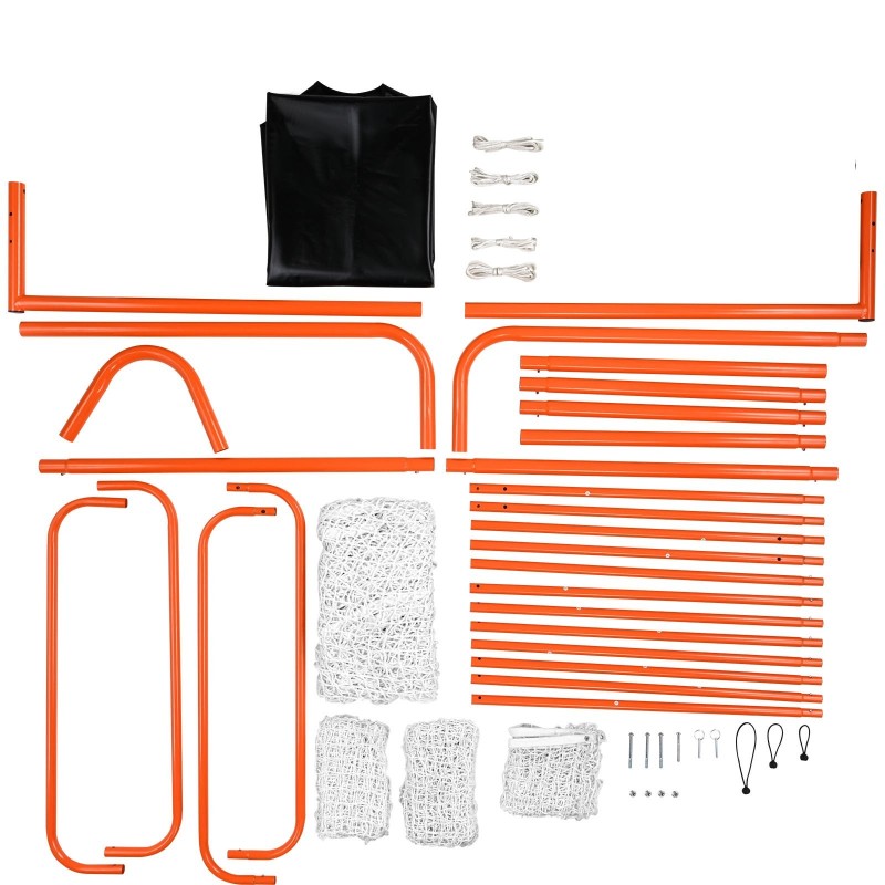 Lacrosse-maali 3-in-1 teräsrunko 12 x 9 jalkaa taustaverkolla ja tarkkuustaululla