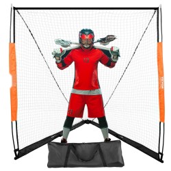 Lacrosse harjoitusmaali 1828 1828 2134 mm lasikuitutangolla solmuttomalla polyesteriverkolla metallijalustalla kantolaukulla