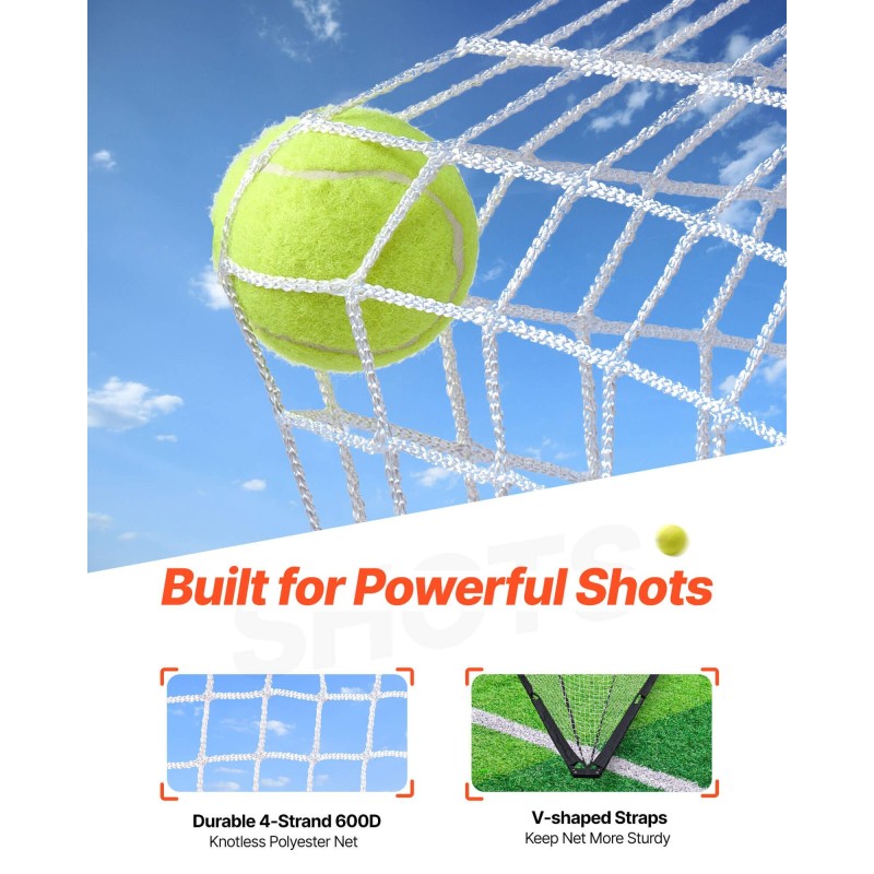 Lacrosse-harjoitusmaali 1828×1828×2134 mm lasikuitutangolla solmuttomalla polyesteriverkolla metallijalustalla kantolaukulla