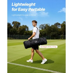 Lacrosse-harjoitusmaali 1828×1828×2134 mm lasikuitutangolla solmuttomalla polyesteriverkolla metallijalustalla kantolaukulla