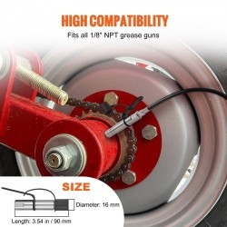 Rasvaprässin 1/8-tuumainen NPT-liitin jousiteräs, 3-leukainen, 2 kpl