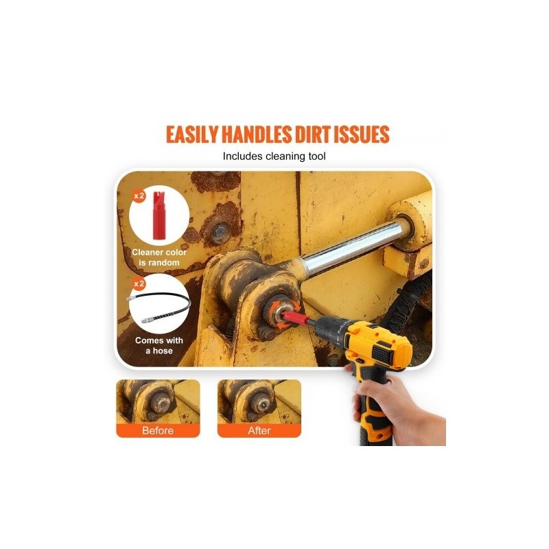 Rasvaprässin 1/8-tuumainen NPT-liitin jousiteräs, 3-leukainen, 2 kpl