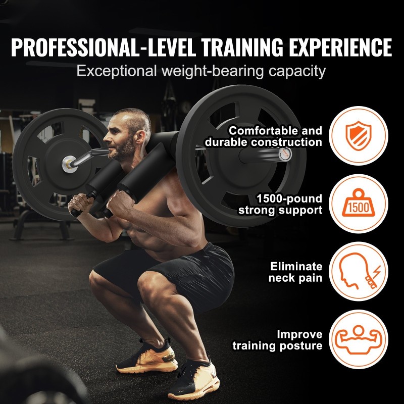 Turvakyykkytanko 32 mm halkaisija 675 kg kantavuus olka- ja niskapehmusteet