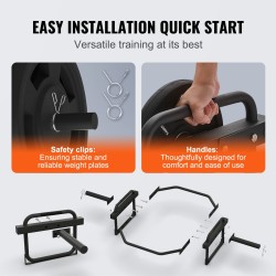 Kuusikulmainen trap-tanko terästä 225 kg kantavuus 1415 mm pituus kotikäyttöön