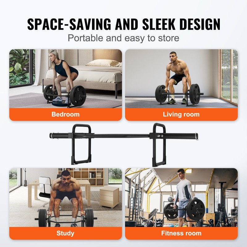 Kuusikulmainen trap-tanko terästä 225 kg kantavuus 1415 mm pituus kotikäyttöön