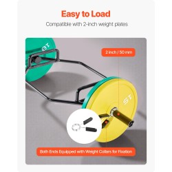 Kuusikulmainen trap-tanko teräs 50 mm holkit 360 kg kapasiteetti karhennetut kahvat