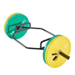 Kuusikulmainen trap-tanko teräs 50 mm holkit 360 kg kapasiteetti karhennetut kahvat