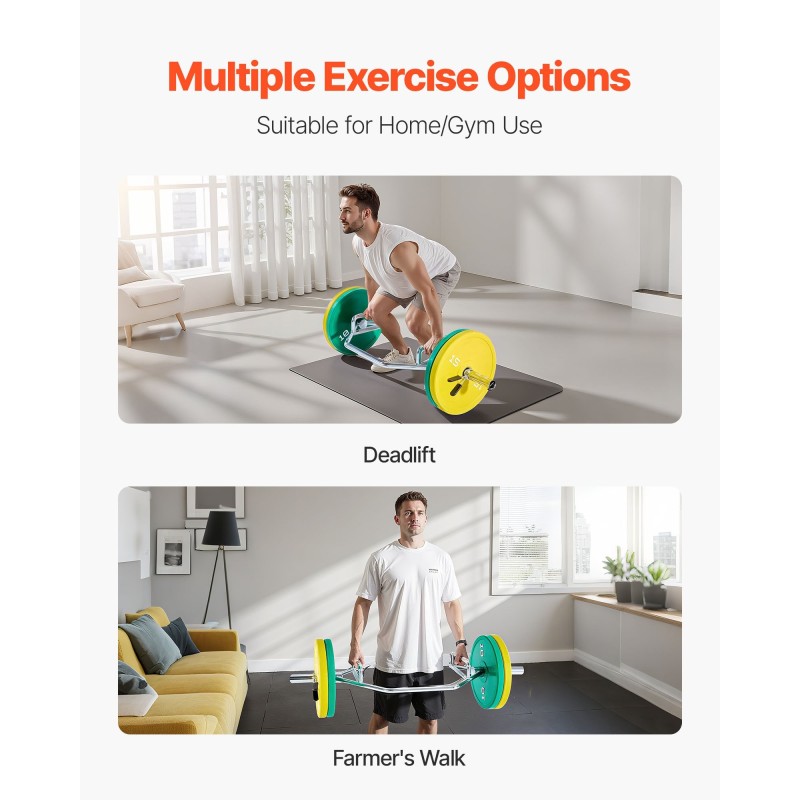 Kuusikulmainen terästanko 50 mm keskireikä 360 kg karhennetut kahvat