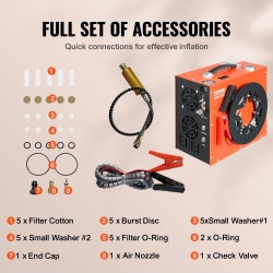 Kannettava PCP-ilmakompressori 4500PSI 30Mpa DC12V AC230V vesi ja tuuletinjäähdytys