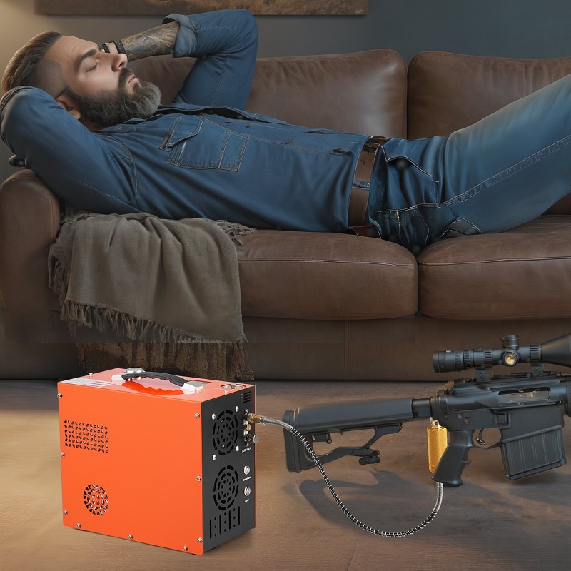 Kannettava PCP-ilmakompressori 4500PSI 30Mpa DC12V AC230V vesi ja tuuletinjäähdytys