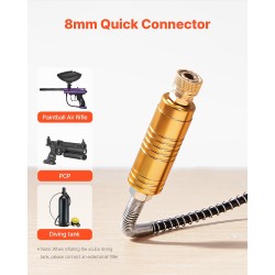 PCP-ilmakompressori 300W 4500PSI/30MPa DC12V/AC230V kannettava ilma-aseille ja sukelluspulloille