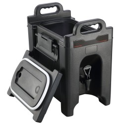 Eristetty juoma annostelija 9 5 l elintarvikemuovi polyuretaanieristys 23 mm kuumille ja kylmille juomille