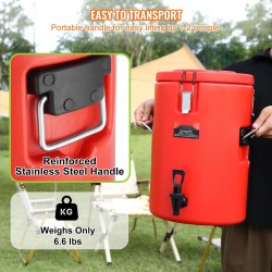 Eristetty juoma-annostelija 17,2 l 304-ruostumatonta terästä hana kuumille ja kylmille juomille