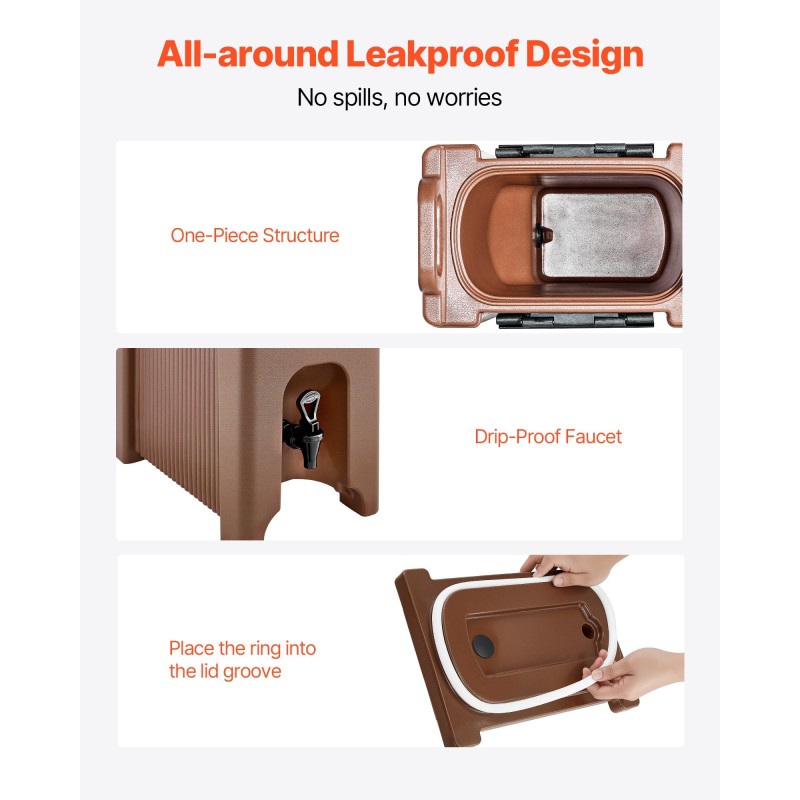 Juoma-annostelija 19 l isoterminen kuumille ja kylmille juomille ruokaturvallinen